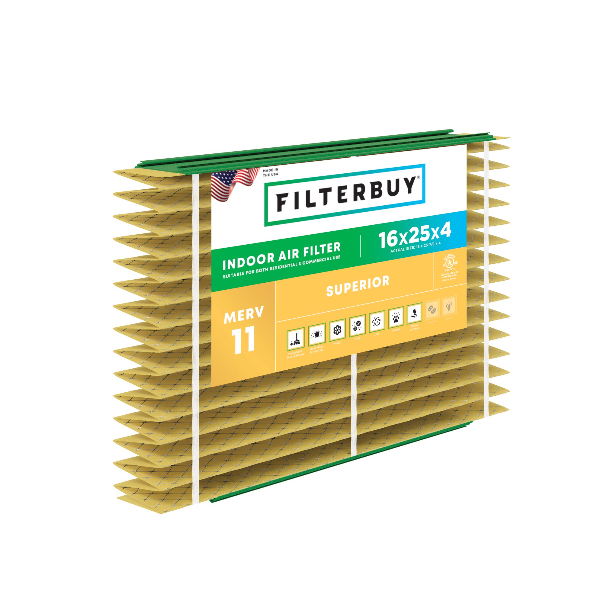 16x25x4 Aprilaire Accordion Filter MERV 11
