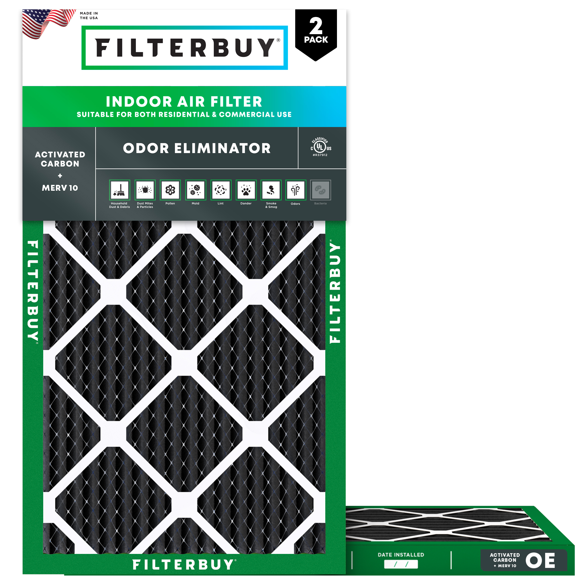 Filter King 12x30x1 Air Filter | 4-PACK | MERV 13 HVAC Pleated A/C - View #3