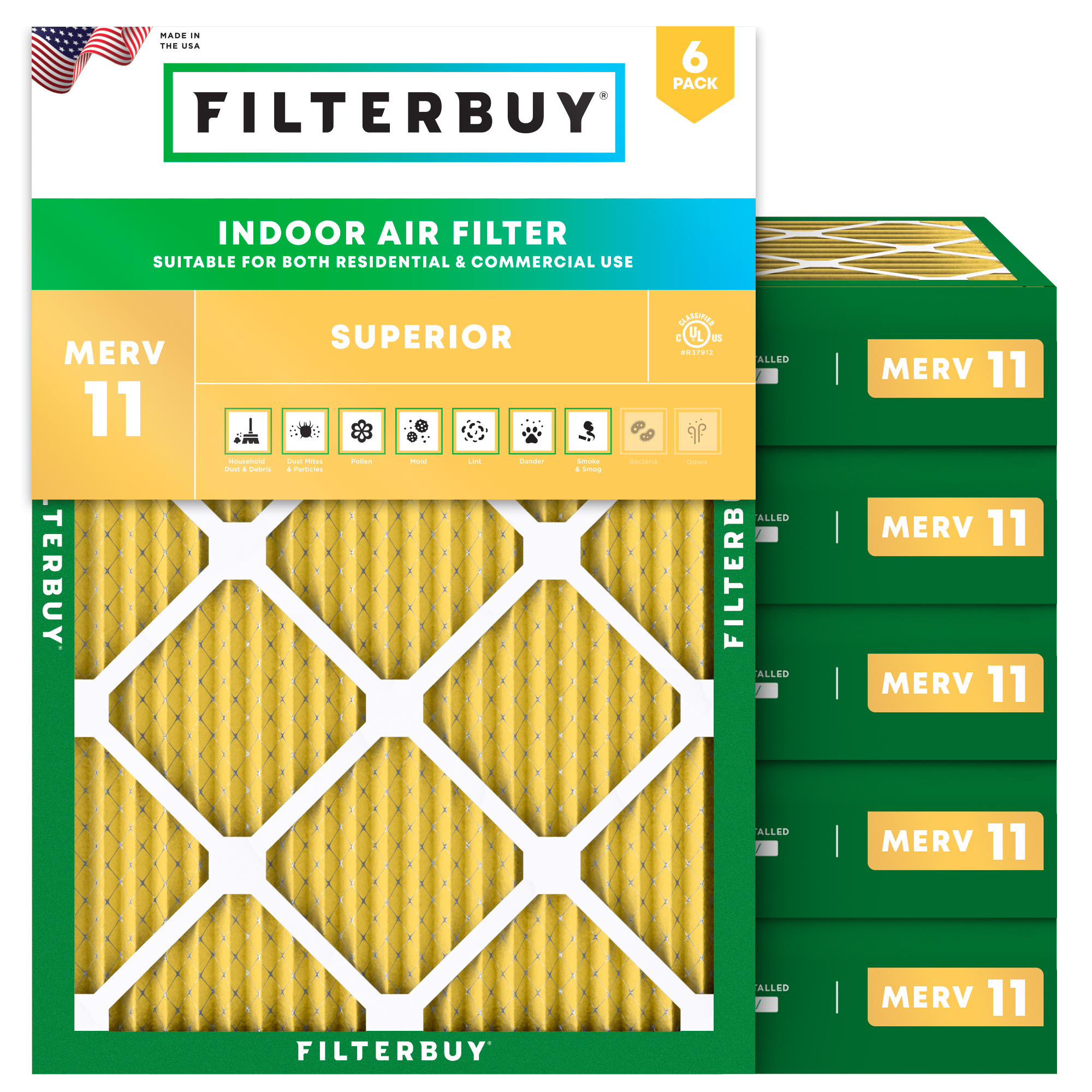 Filterbuy 14x30x1 Air Filter Merv 13 Pleated Hvac Ac Furnace - View #9